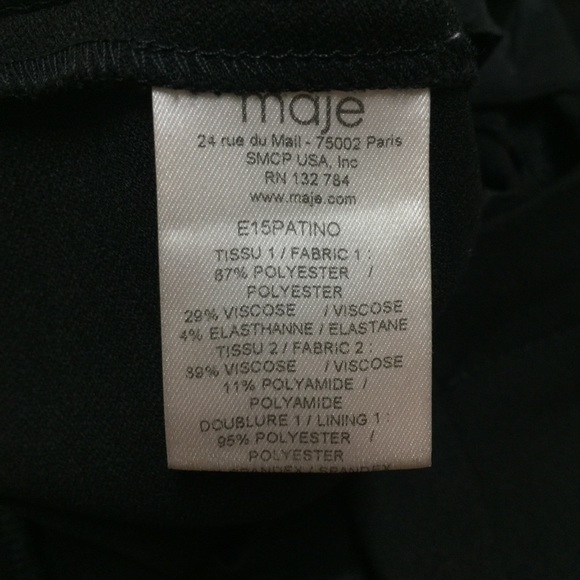 Maje Black Tux Style Trouser Size 36 - Picture 4 of 8